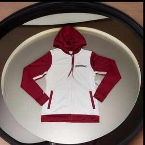 Asics Hoodie W/Full Zip Athletic Women's Track Jacket Side & Inner Media Pockets